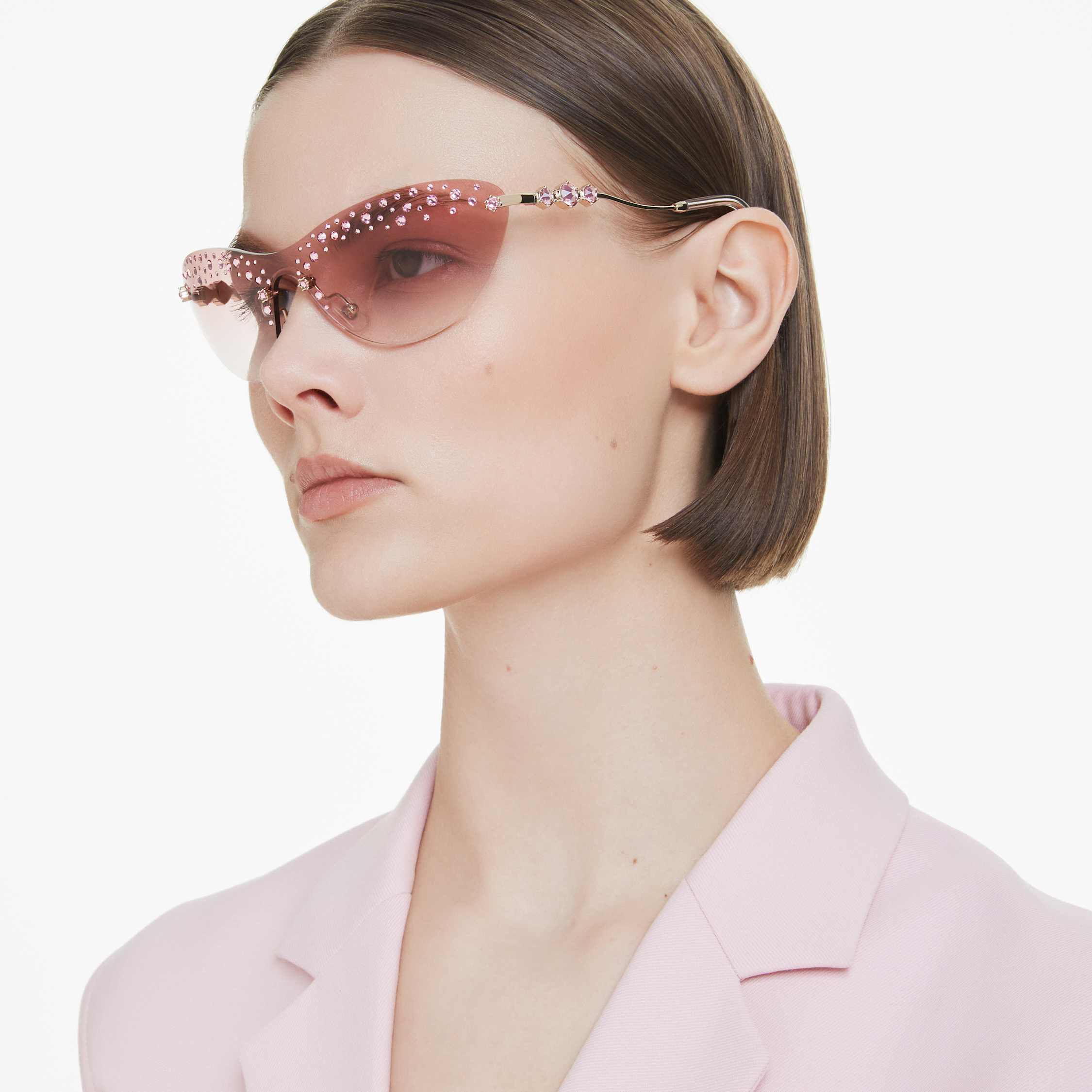 swarovski sunglasses  mask  pink