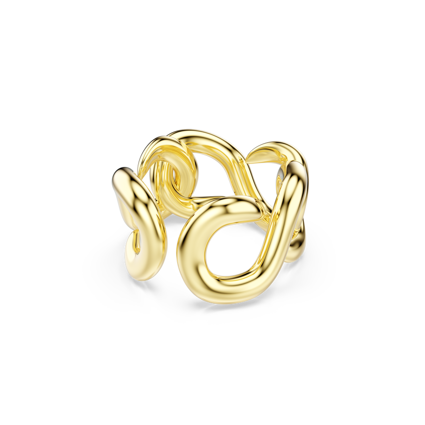 swarovski dextera open ring  round cut  white  gold tone plated