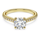 swarovski eternity solitaire ring  laboratory grown diamonds 1 2 ct tw  round cut  18k yellow gold