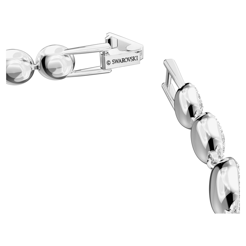 swarovski una angelic set  round cut  white  rhodium plated