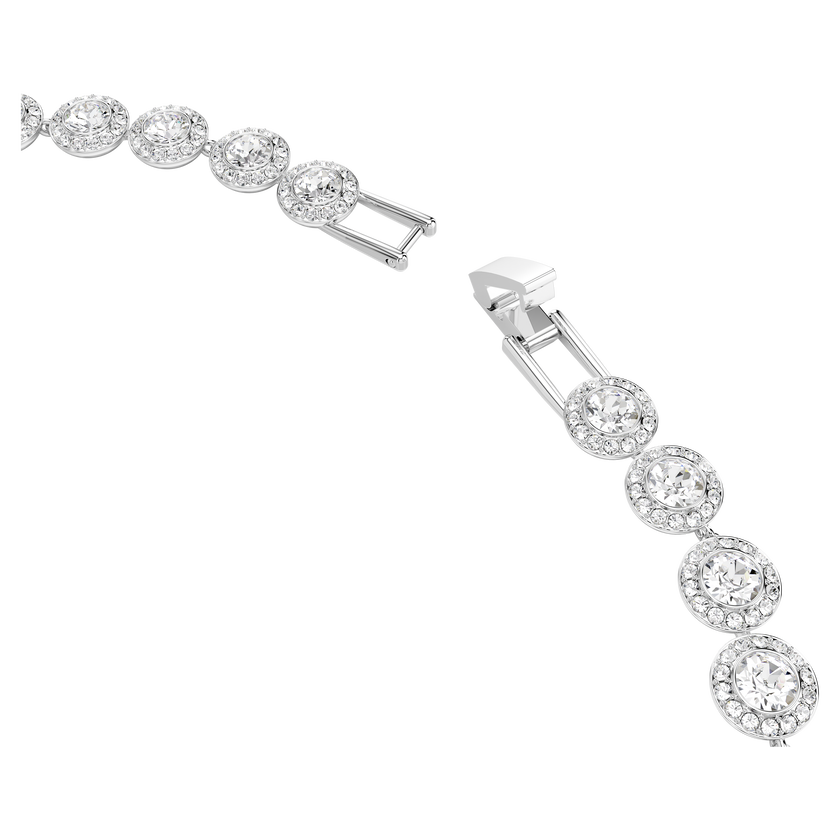 swarovski una angelic necklace  round cut  medium  white  rhodium plated