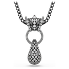 swarovski sublima pendant  mixed cuts  white  ruthenium plated