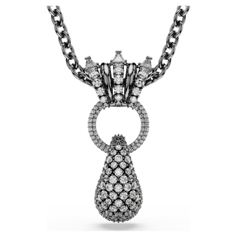 swarovski sublima pendant  mixed cuts  white  ruthenium plated