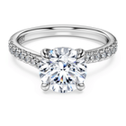 swarovski eternity solitaire ring  laboratory grown diamonds 2 25 ct tw  round cut  18k white gold