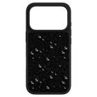 swarovski high smartphone case  flat back crystals  iphone  17 pro  black