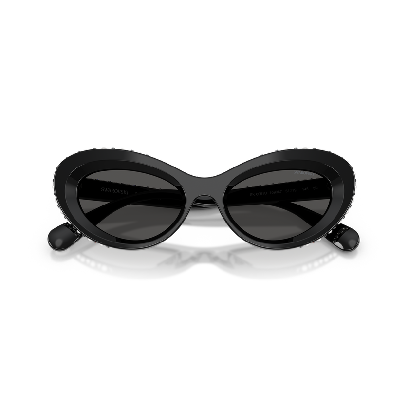 swarovski sunglasses  cat eye shape  sk6061u  black