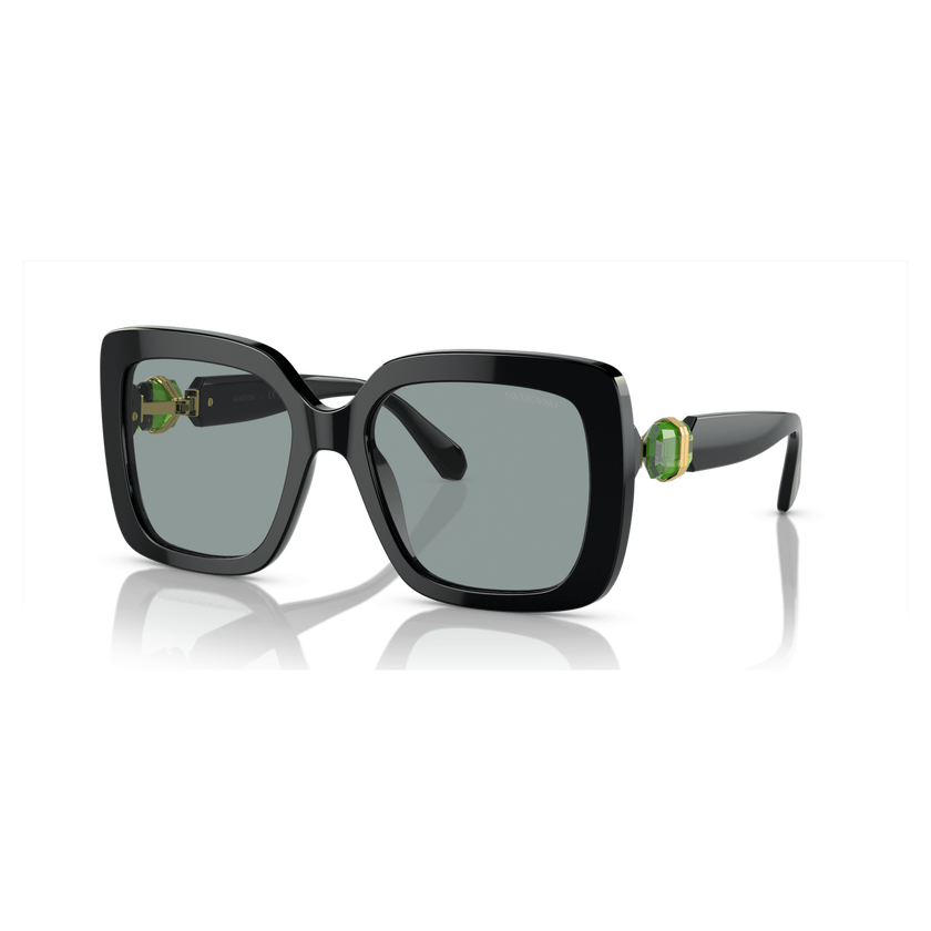 swarovski sunglasses  oversized  square shape  sk6001  black
