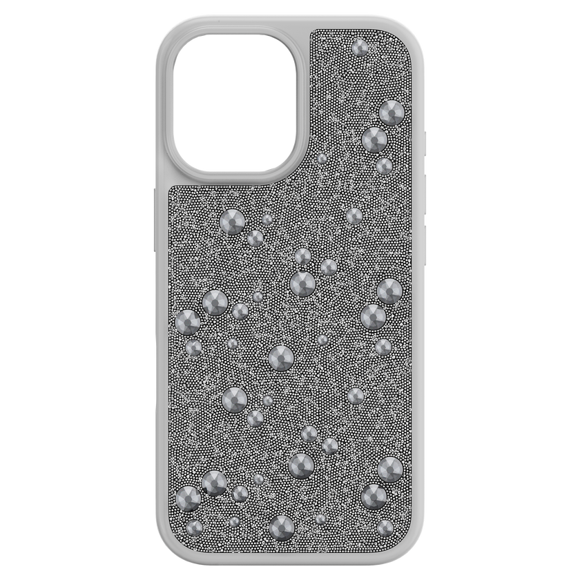 swarovski high smartphone case  flat back crystals  iphone  17  silver tone