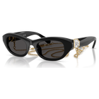 swarovski sunglasses  pillow shape  black