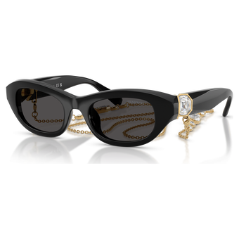 swarovski sunglasses  pillow shape  black