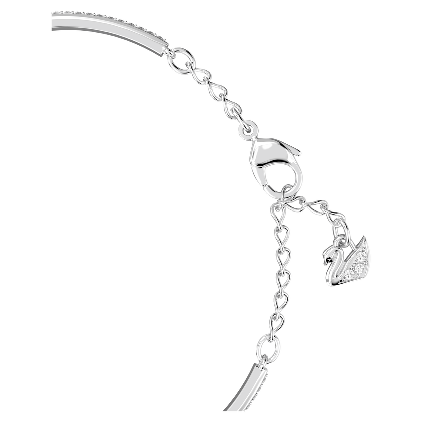 swarovski generation bangle  white  rhodium plated