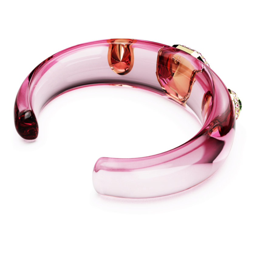 swarovski dulcis cuff  mixed cuts  multicolored  18k gold finish