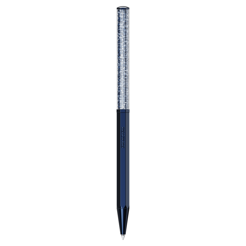 swarovski crystalline ballpoint pen  octagon shape  blue  blue lacquered