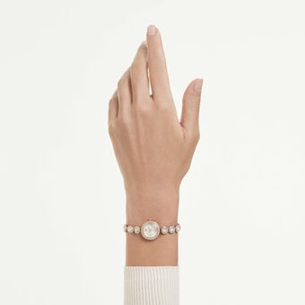swarovski una angelic watch  crystal bracelet  rose gold tone  rose gold tone finish