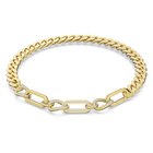 swarovski dextera necklace  pav   statement  mixed links  white  gold tone plated