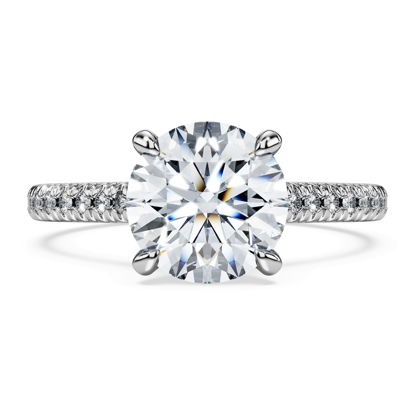 swarovski eternity solitaire ring  laboratory grown diamonds 2 2 ct tw  round cut  18k white gold