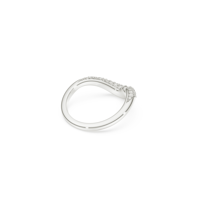 swarovski classica open ring  round cut  white  sterling silver