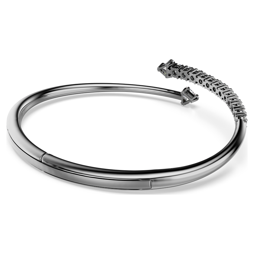 swarovski sublima bangle  white  ruthenium plated