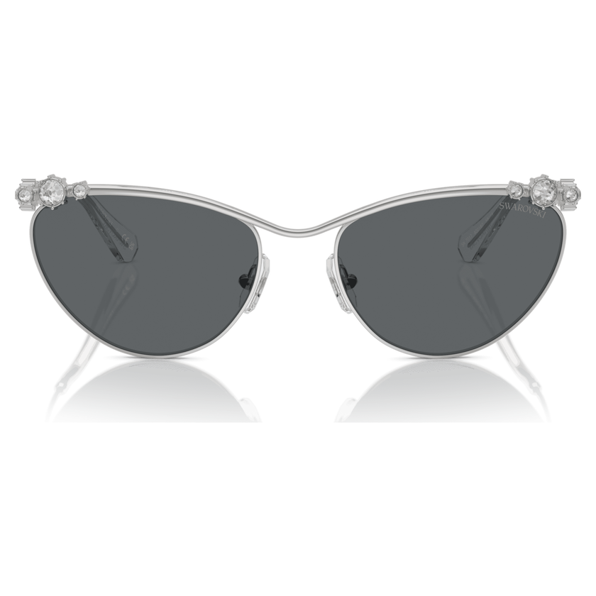 swarovski sunglasses  oval shape  sk7017  silver tone
