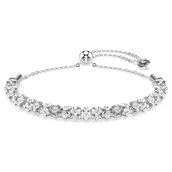 swarovski dextera bracelet  round cut  white  stainless steel