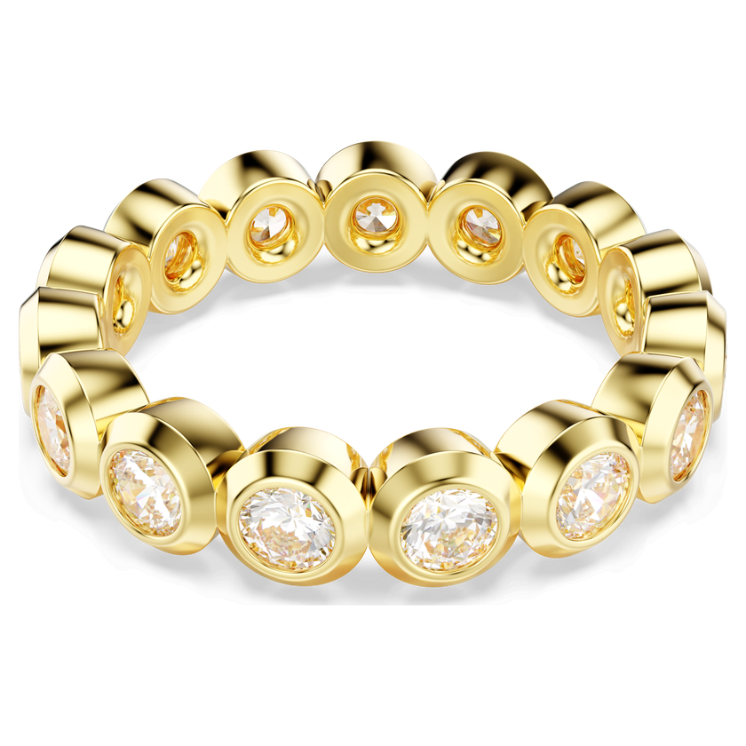 swarovski imber ring  round cut  white  gold tone plated
