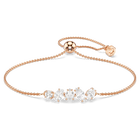 swarovski mesmera bracelet  mixed cuts  white  18k rose gold finish