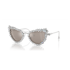 swarovski sunglasses  statement  cat eye shape  sk7011el  white