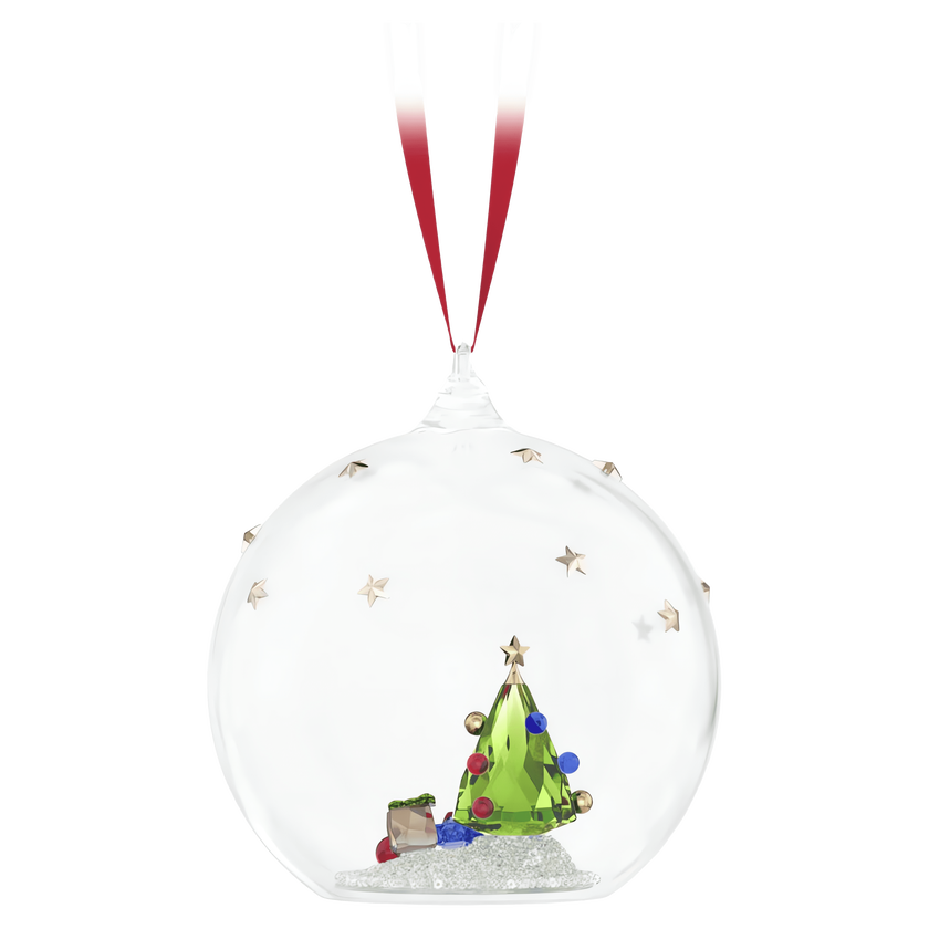 swarovski holiday cheers tree and gifts ball ornament