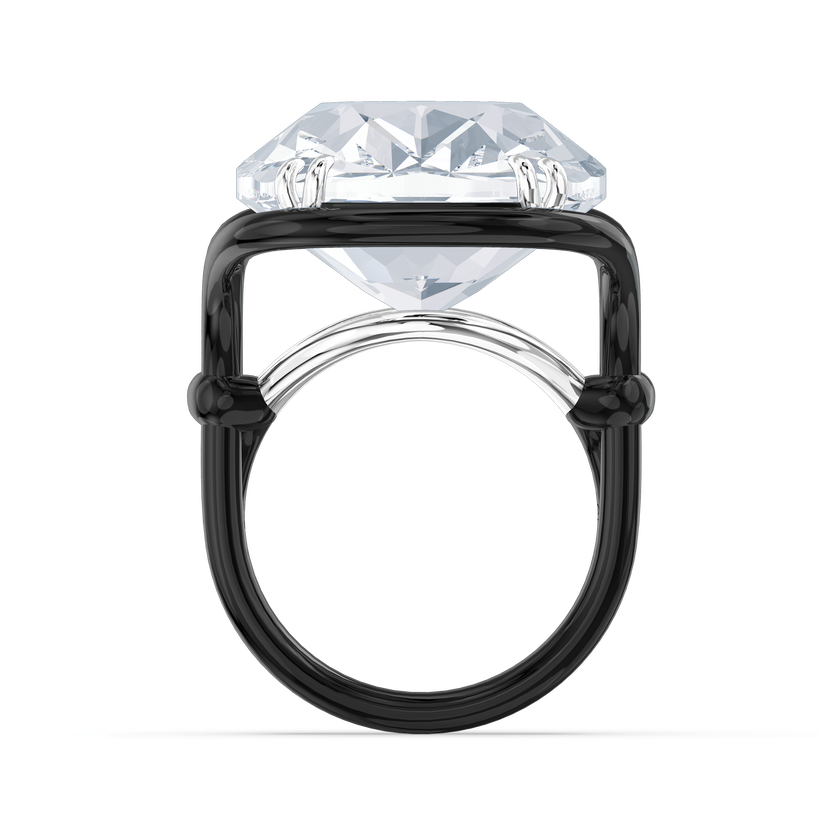 swarovski harmonia cocktail ring  oversized crystal  white  mixed metal finish