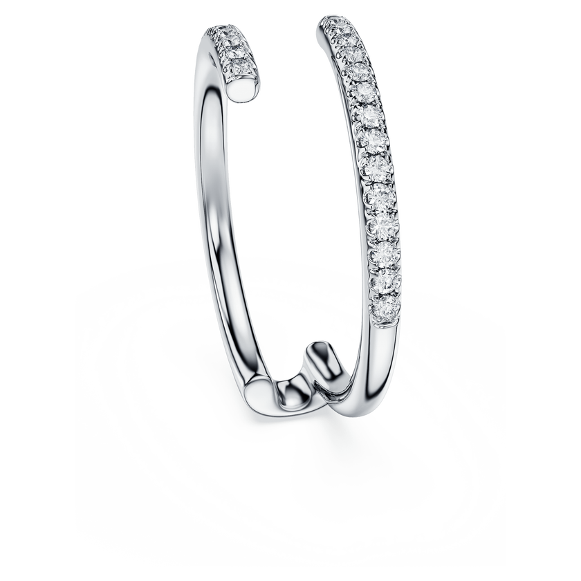 swarovski eternity open band ring  laboratory grown diamonds 0 2 ct tw  18k white gold