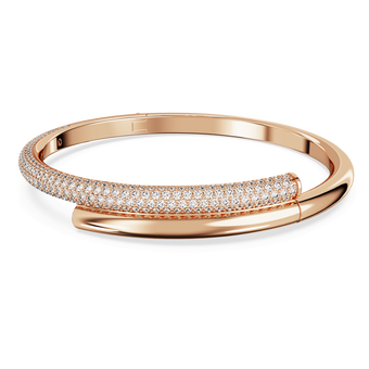 swarovski dextera bangle  magnetic closure  white  rose gold tone plated