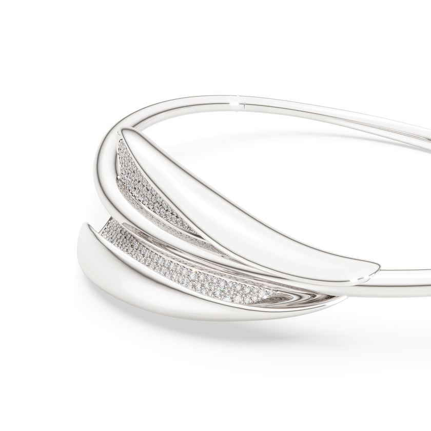 swarovski classica choker  statement  round cut  white  sterling silver