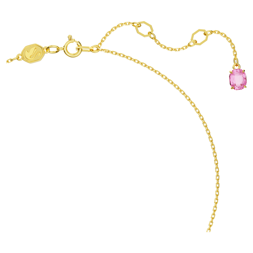 swarovski idyllia pendant  flower  small  pink  gold tone plated