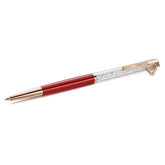 swarovski crystalline ballpoint pen  bell  red lacquered  rose gold tone plated