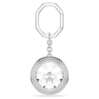 swarovski bag charm  round cut  white  rhodium plated