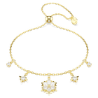 swarovski magic bracelet  mixed cuts  snowflake  white  18k gold finish