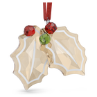 Holiday Cheers Gingerbread Holly Leaves Ornament