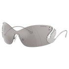 swarovski sunglasses  mask  swan  sk7020  silver tone
