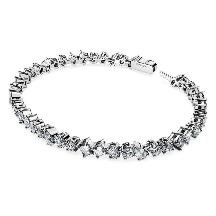 swarovski galaxy tennis bracelet  laboratory grown diamonds 5 ct tw  18k white gold