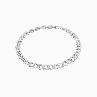 Dextera necklace,  Small, Pavé crystal, Rhodium plated
