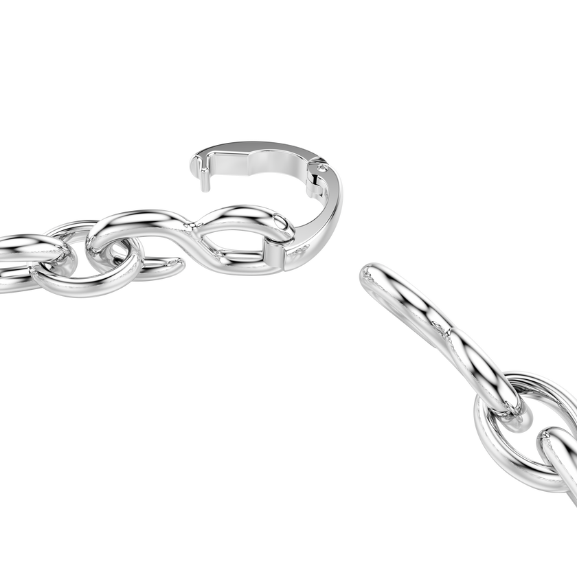swarovski dextera bracelet  round cut  white  rhodium plated