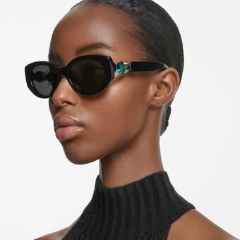 swarovski sunglasses  cat eye shape  sk6002  black