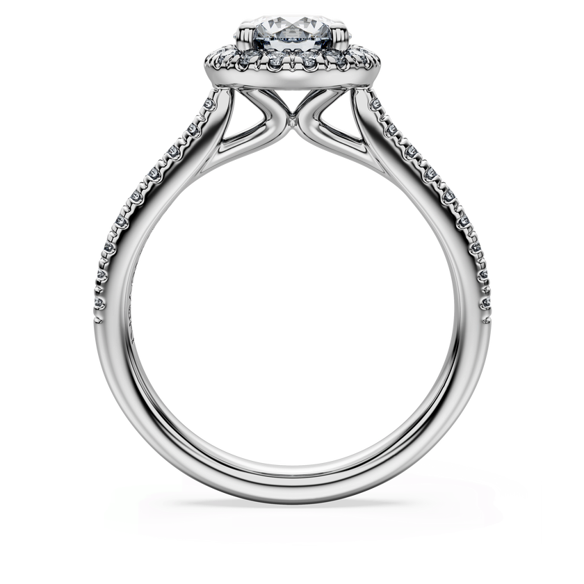 swarovski eternity halo solitaire ring  laboratory grown diamonds 1 33 ct tw  18k white gold