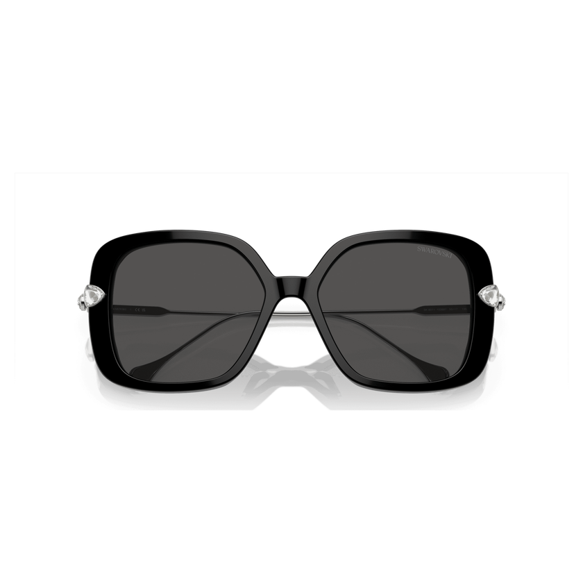 swarovski sunglasses  oversized  square shape  sk6011el  black