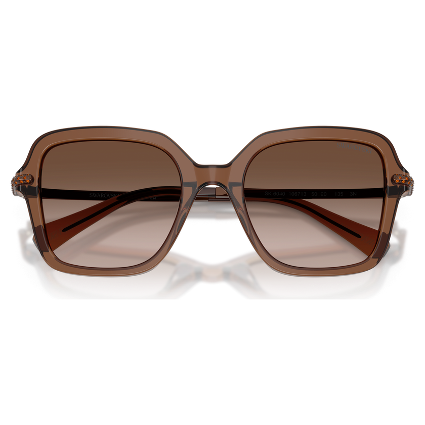 swarovski sunglasses  square shape  brown