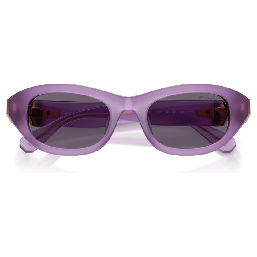 swarovski sunglasses  pillow shape  purple