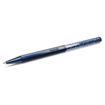 swarovski crystalline ballpoint pen  octagon shape  blue  blue lacquered