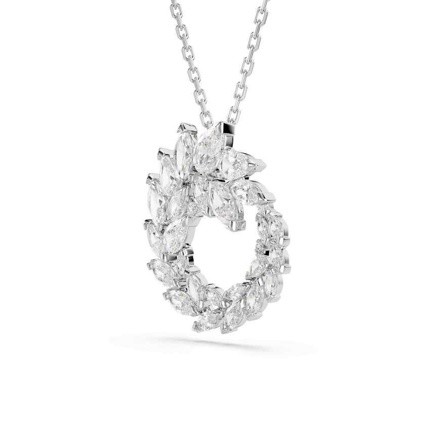swarovski mesmera pendant  marquise cut  white  rhodium plated