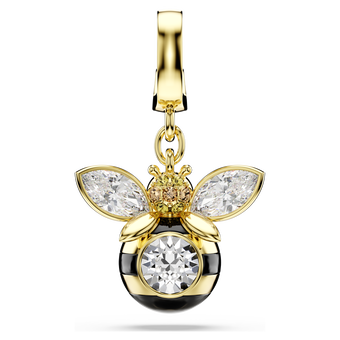 swarovski idyllia charm  mixed cuts  bee  multicolored  gold tone plated