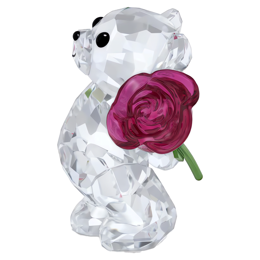 swarovski kris bear a rose with love